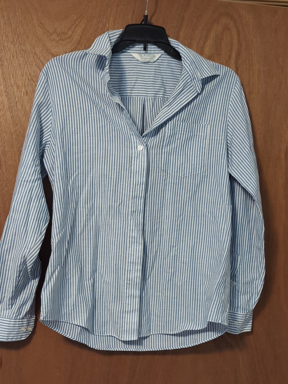 Light Blue Striped Button-Down Shirt - Casual Classic